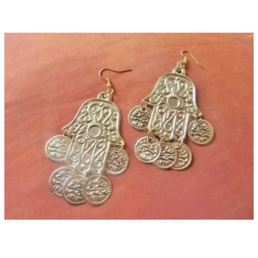 Gorgeous Egyptian chandelier sexy belly dance earrings dangle jewelry-New